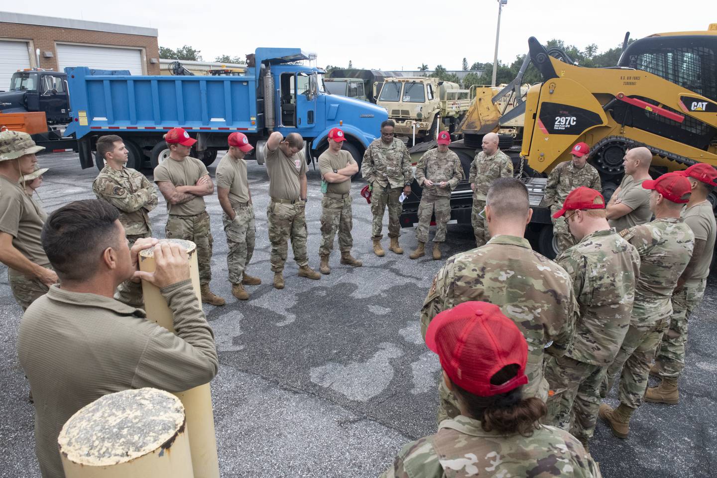 The 202nd RED HORSE Squadron prepare and depart from Bradenton, Florida in response to Hurricane Ian, Sept. 29, 2022.